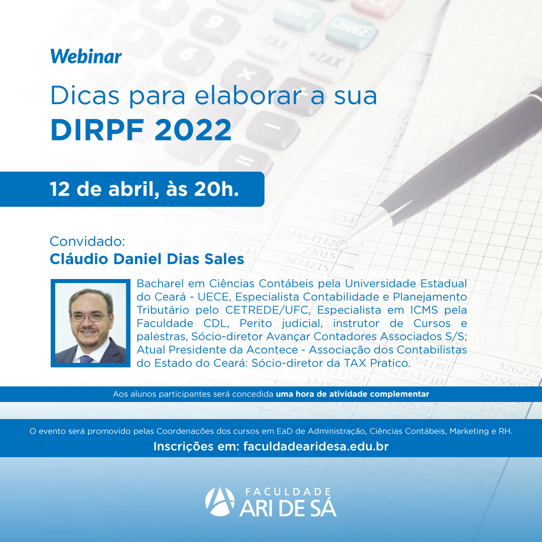 Webinar – Dicas para elaborar a sua DIRPF 2022